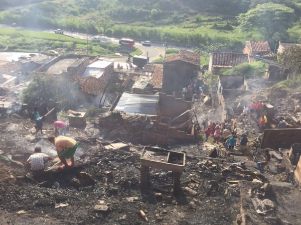 Fotografía después del incendio