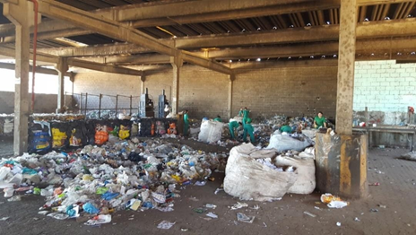 Galpão de triagem de materiais recicláveis da Usina.