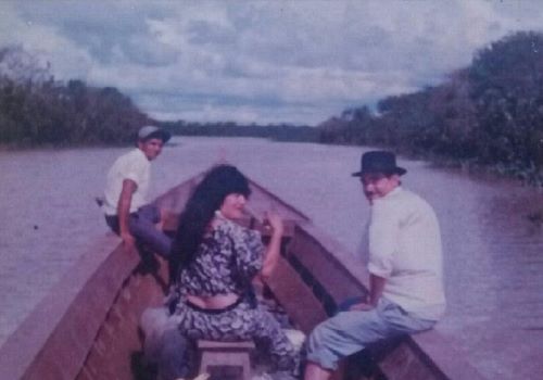 (A) Caño Lipa navegable en la década del 1970, Arauquita, Arauca.