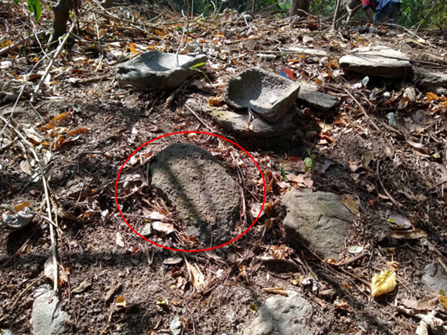Imagen de los metates de los cuales se extrajeron las muestras para el análisis de fitolitos
