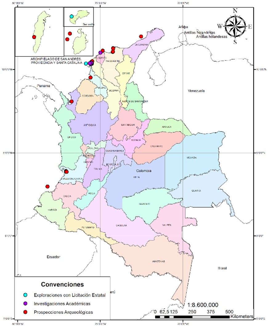 Prospecciones subacuáticas en el marco de PAP hasta 2019