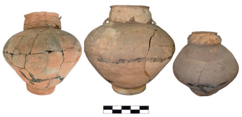 Evidencias del uso de mene en las urnas funerarias del sitio La Mesa. Colección Museo Arqueológico Gonzalo Rincón Gutiérrez de la Universidad de Los Andes.