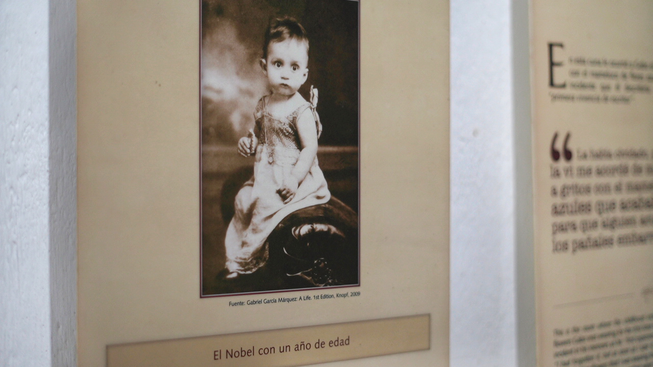 Fragmento de muro de la Casa Museo Gabriel García Márquez en Aracataca, Colombia. Nobel de Literatura colombiano.